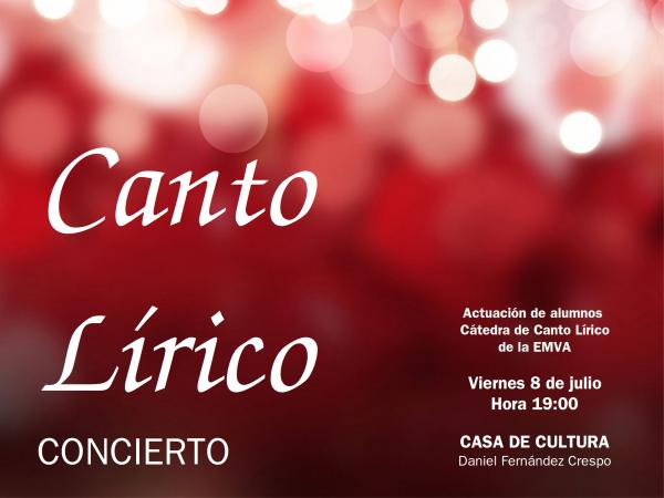 Concierto de canto lírico